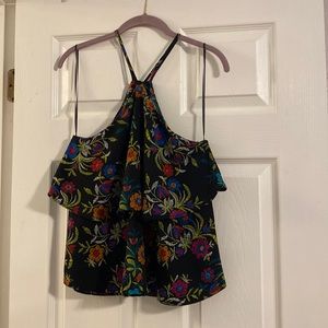 Floral Print Ruffle Top